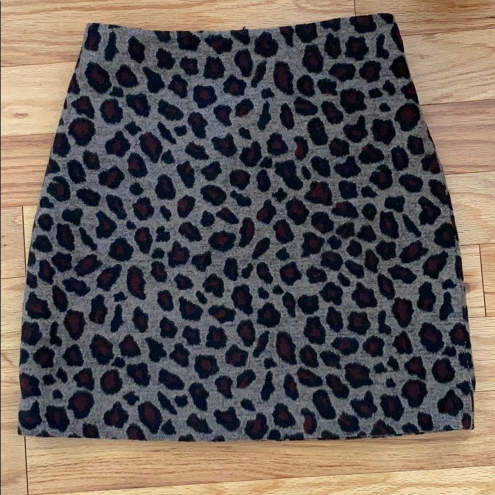 Ann Taylor Leopard Print Skirt